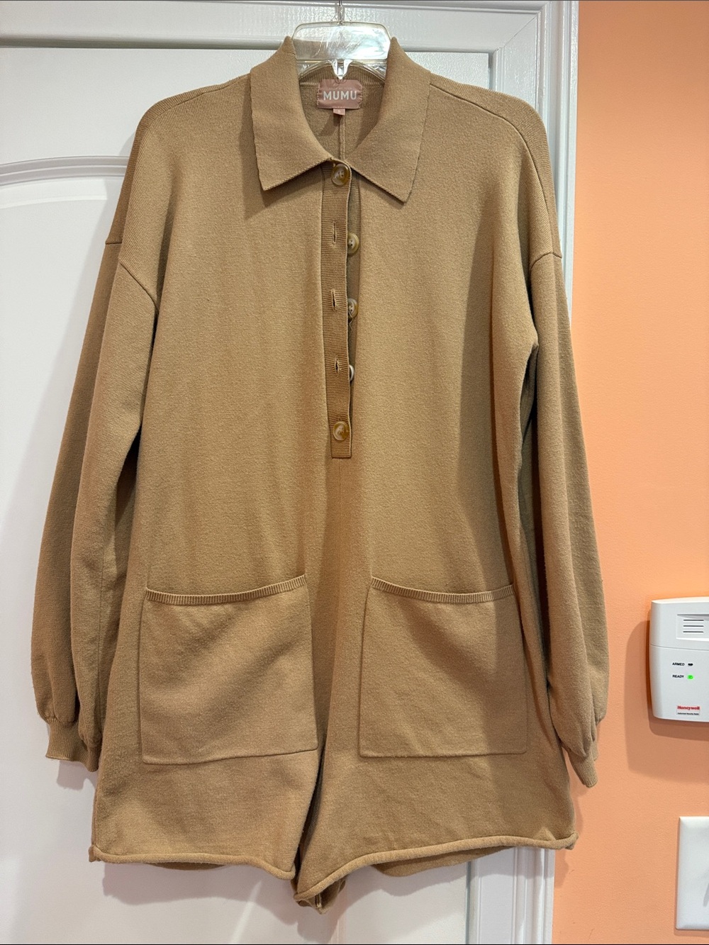 Mumu Button-Front Collared Romper